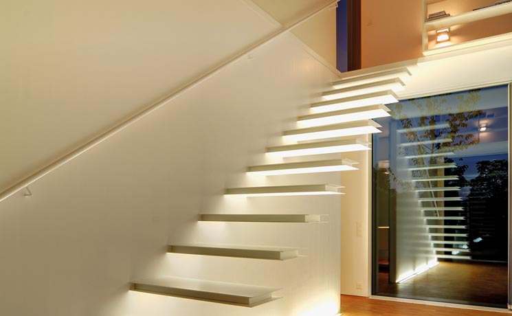 In der Landschaft schweben