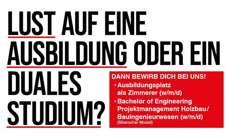 Ausbildung Zimmerer / Studium Bachelor